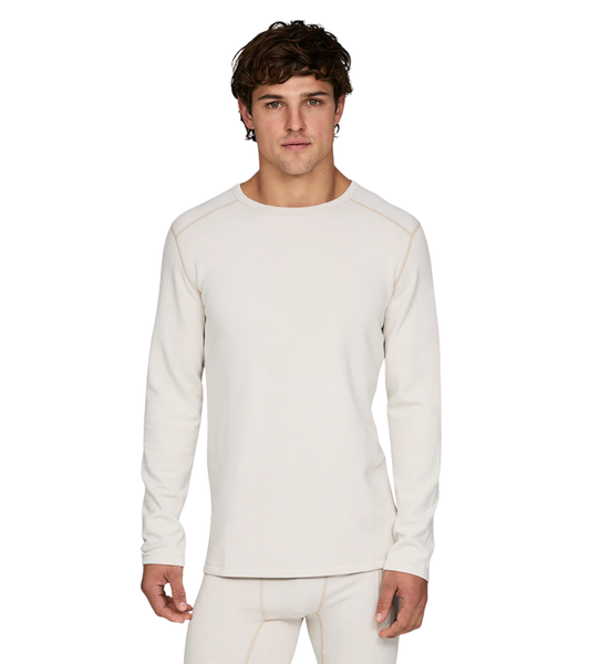 Le Bent Heavyweight Antarctic Grid Fleece Crew Mens