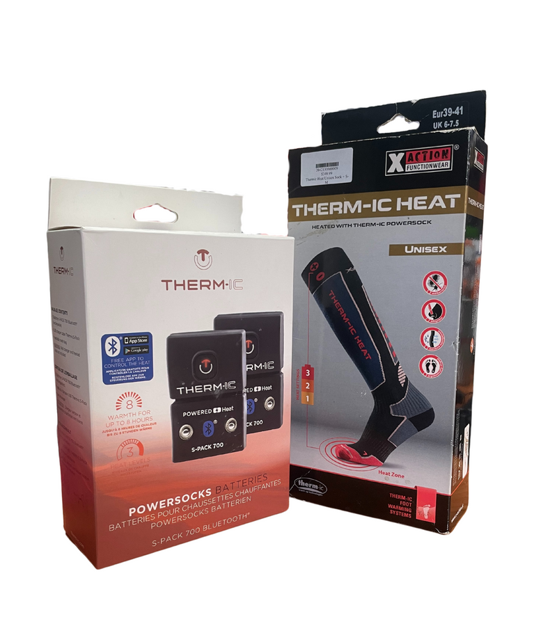Thermic Heat Unisex Sock + S-Pack 700 Batteries