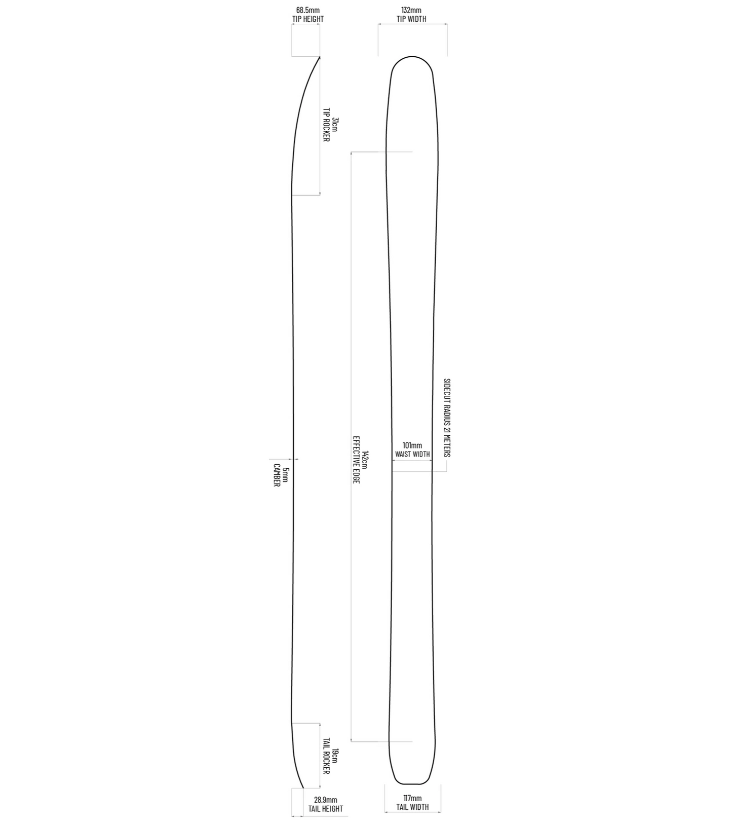 Icelantic Natural 101 Ski Only 2025