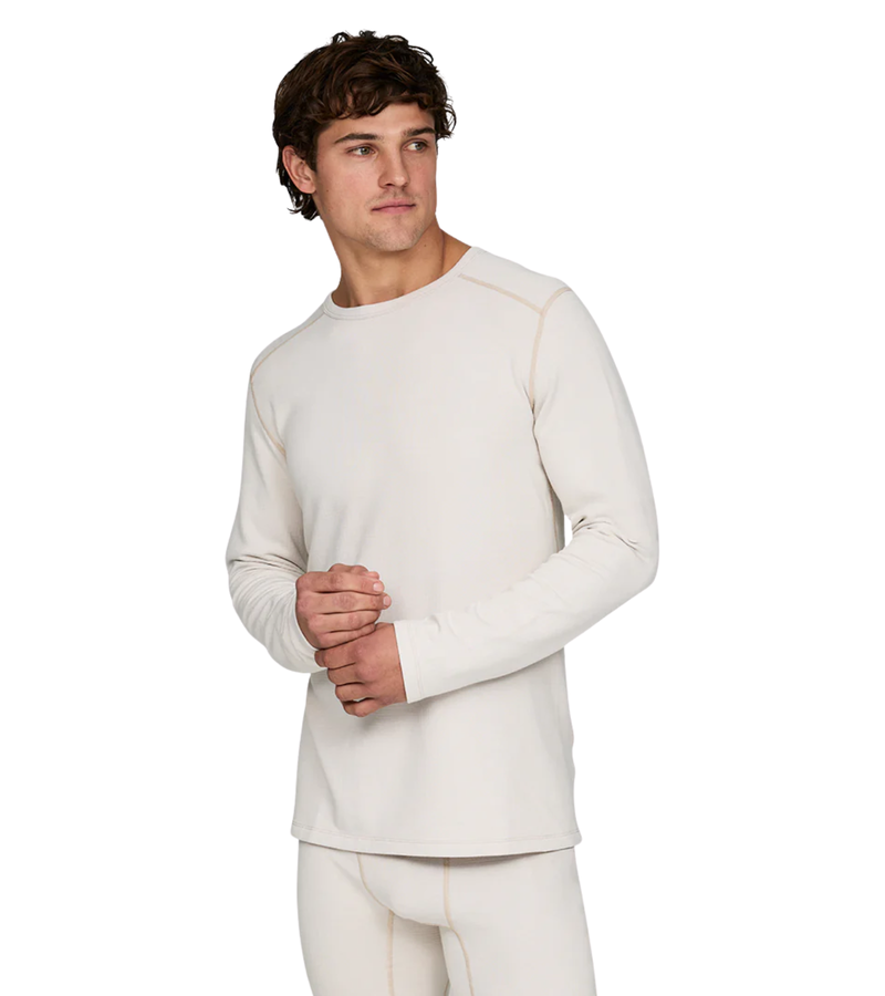 Le Bent Heavyweight Antarctic Grid Fleece Crew Mens
