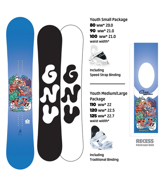 GNU Recess Package Grom Snowboard 2026