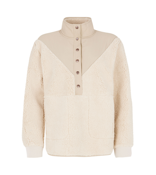Cyber 1/4 Button Top
