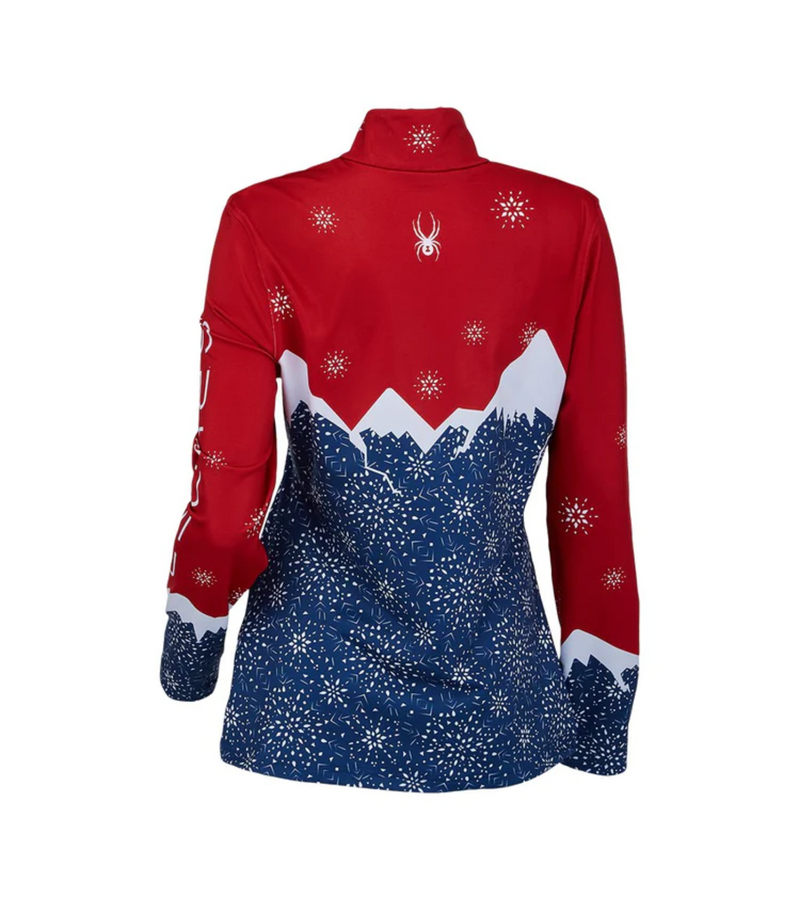 Spyder Burst Zip T-Neck Top