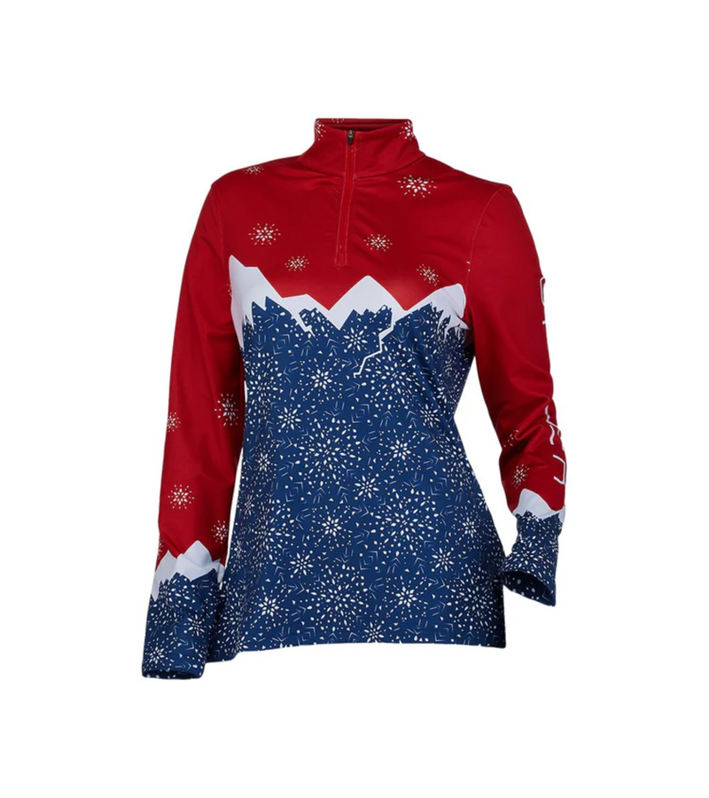 Spyder Burst Zip T-Neck Top